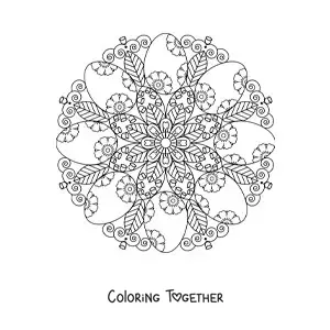 Coloring page of an Easter eggs mandala