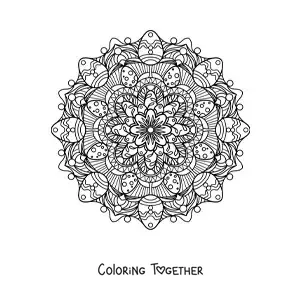 Coloring page of a difficult Easter eggs mandala