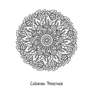 Coloring page of a difficult Easter eggs mandala