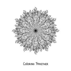 Coloring page of a difficult Easter eggs mandala