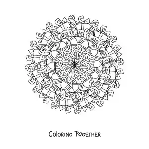 Coloring page of a Christmas gifts mandala
