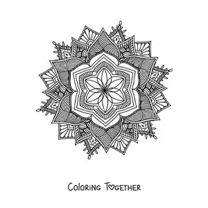 Coloring page of a Buddhist mandala for adults