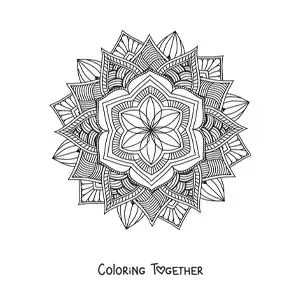 Coloring page of a Buddhist mandala for adults