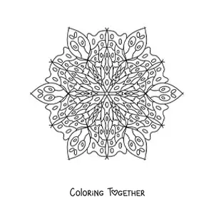 Coloring page of a difficult Indian mandala