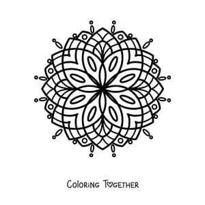 Coloring page of an anti-stress mandala