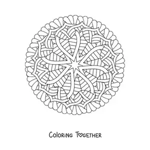 Coloring page of an anti-stress mandala