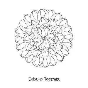 Coloring page of an anti-stress mandala