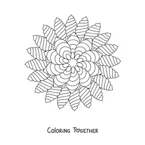 Coloring page of a relaxing mandala