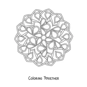 Coloring page of a relaxing mandala