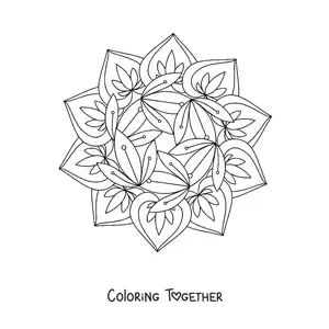 Coloring page of a relaxing mandala