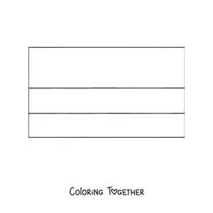 Coloring page of the horizontal flag of Colombia