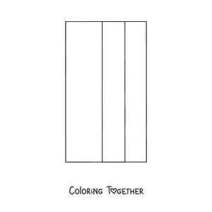 Coloring page of the vertical flag of Colombia