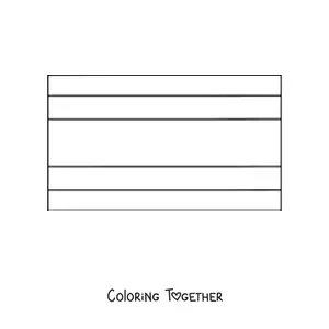 Coloring page of the horizontal flag of Costa Rica