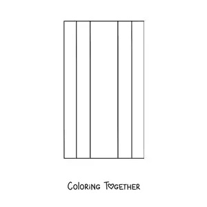 Coloring page of the vertical flag of Costa Rica