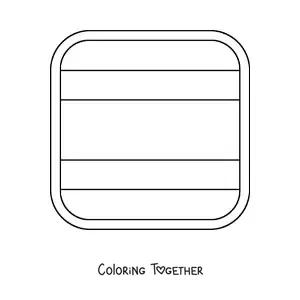 Coloring page of the flag of Costa Rica in a square emoji