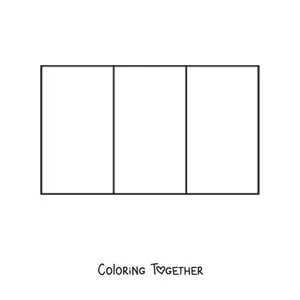 Coloring page of the horizontal flag of France