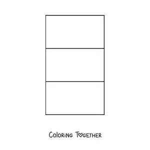 Coloring page of the vertical flag of France