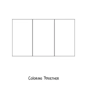 Coloring page of the horizontal flag of Italy