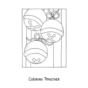 Coloring page of Christmas jingle bells