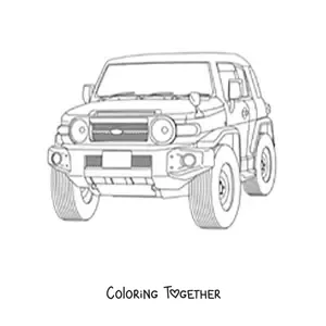 Coloring page of a Toyota FJ Cruiser