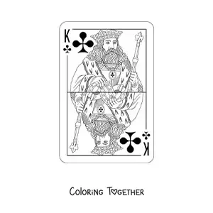 Coloring page of a Three Kings' Day card