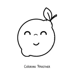 Coloring page of a tender lemon