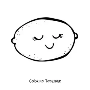 Coloring page of a pretty lemon