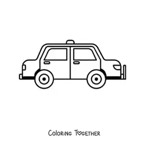 Coloring page of a police car