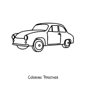 Coloring page of a car