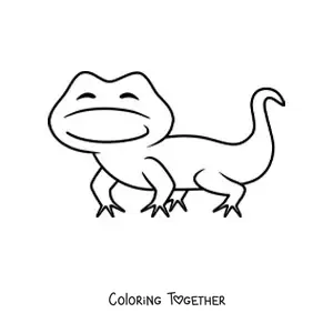 Coloring page of a desert lizard