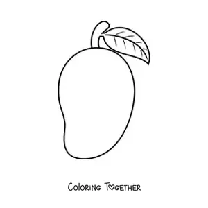 Coloring page of a mango