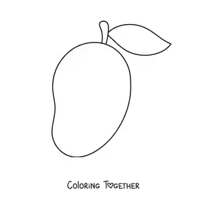 Coloring page of a mango