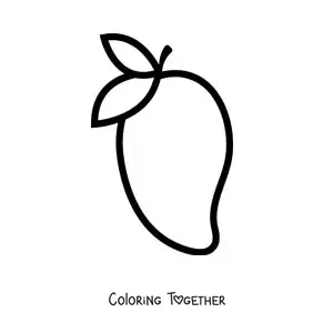 Coloring page of a mango