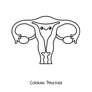 Coloring page of a strong kawaii cartoon intestine