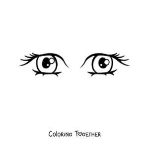 Coloring page of cartoon eyes