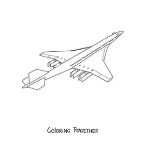 Coloring page of a plane