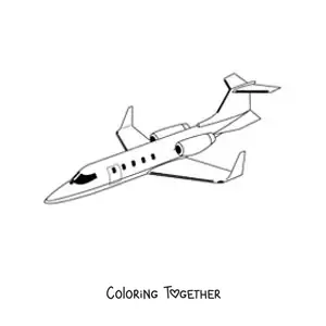 Coloring page of a small plane