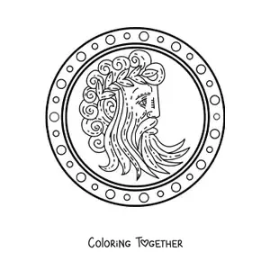 Coloring page of Roman art