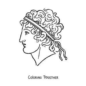 Coloring page of a man of Ancient Greece