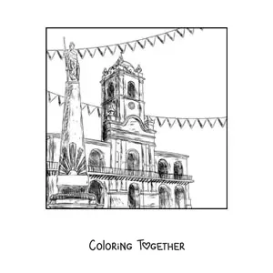 Coloring page of the May Revolution