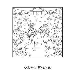 Coloring page of the June Festivals of Brazil