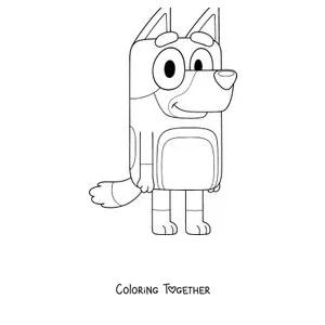 Coloring page of Bandit, Bluey's dad