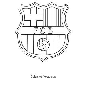 Coloring page of the Barcelona crest