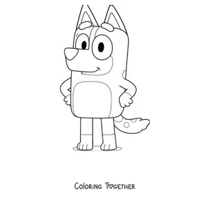 Coloring page of Chilli, Bluey's mum