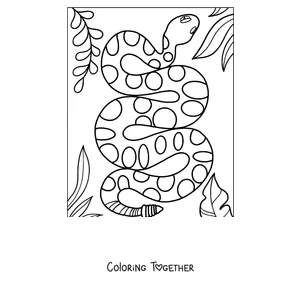 Coloring page of a rattlesnake